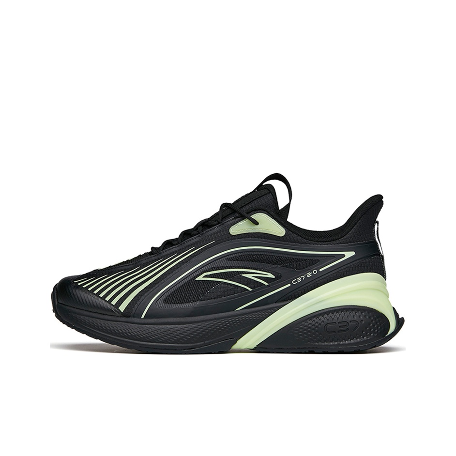 ANTA C37 2.0 Running Shoes Men Low-Top Fluorescent Black ANTA C37 2.0 Running Shoes Men Low-Top Fluorescent Black