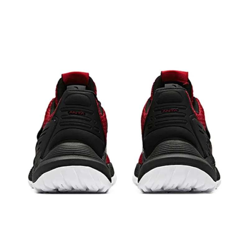 Anta Bastard Low Top Vintage Basketball Shoes Men's Red Black-4