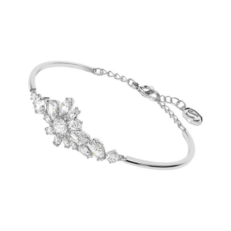 Swarovski Rhodium-Plated Bangles Women's Silver-2