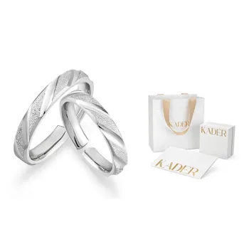 KADER S925 Silver Rings Unisex Silver White