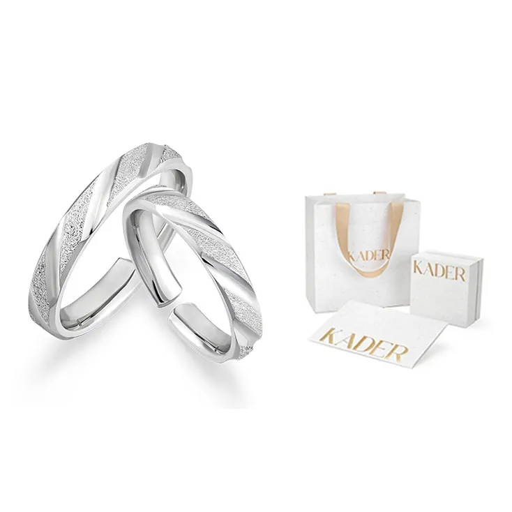 KADER S925 Silver Rings Unisex Silver White-0