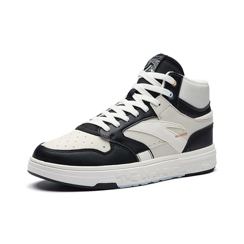 Anta Street Naughty High Top Skateboard Shoes Women's Black Gray-2