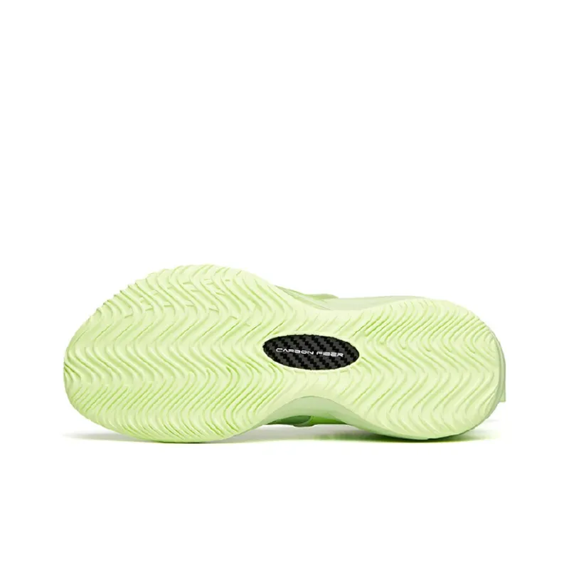 Anta Berserk 3 Shock Wave 3 Anti Slip Wear Resistant Mid Top Performance Basketball Shoes Men's Fluorescent Mint Green-4