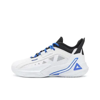 PEAK Magic Horse 1.0 Basketball Shoes Men Mid Top White/Black/Blue