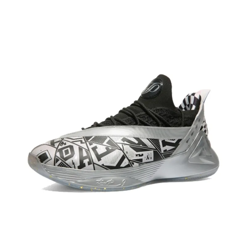 PEAK Parker Seven High Top Performance Basketball Shoes Men's Silver Retired Edition Lightning Gift Box Sets-1