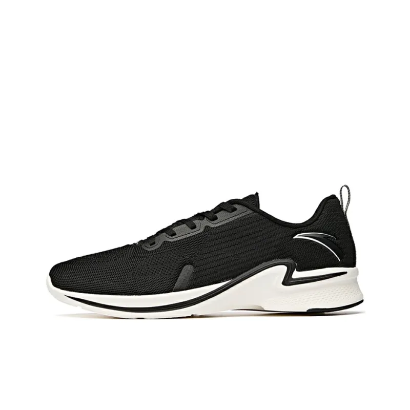 Anta Hydrogen Run II Cushioning Slip Resistant Abrasion Resistant Breathable Low Top Running Shoes Men's Black White-0