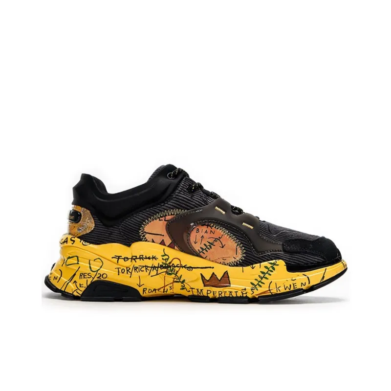 Anta Millennium 3.0 Low Top Running Shoes Men's Black Yellow-1