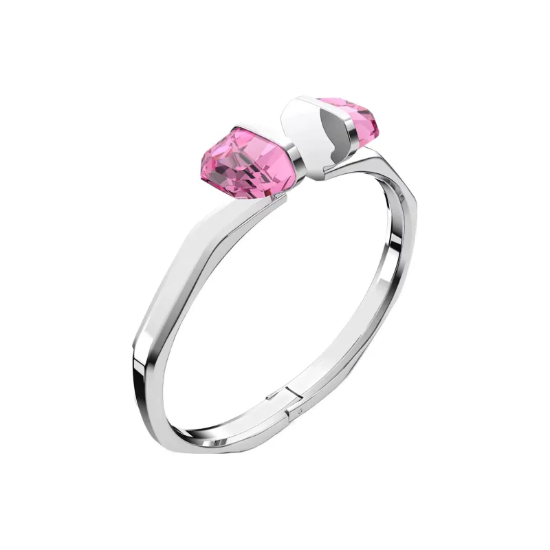 Swarovski Lucent Bangles Women's Silver/Pink-1