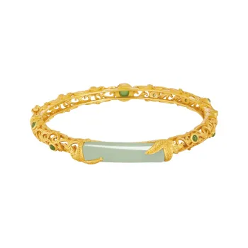 SGE Hetian Jade Bangles Women's Pale Greenish White Jade