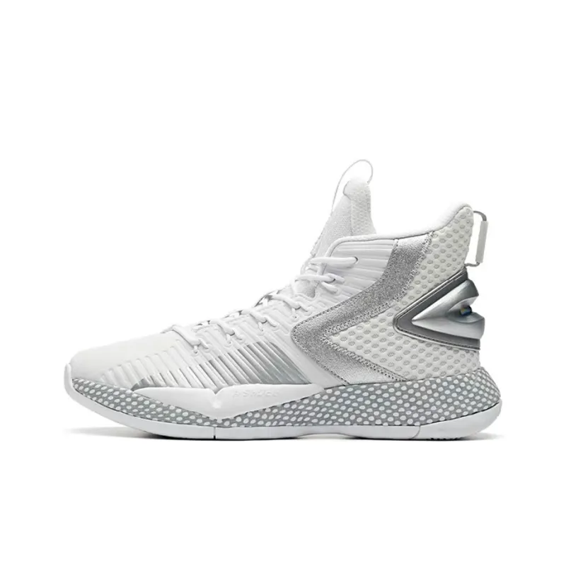 Anta Crazy 3 Cushioning Warm High Top Basketball Shoes Men's White Gray-0