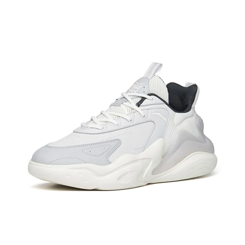 Anta Chao Worship 3.0 Low Top Sports Casual Shoes Men's Gray White-2