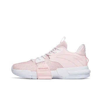 Anta Craze 1 Anti Slip Wear Resistant Mid Top Performance Basketball Shoes Men's Pink White