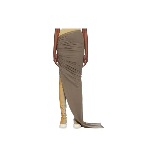 Rick Owens DRKSHDW Casual Long Skirts Women's Coffee