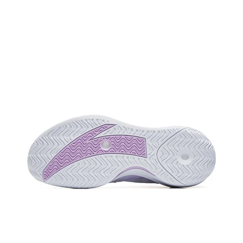 Anta Alien 3 SE Wear Resistant Low Top Performance Basketball Shoes Men's White Purple-4