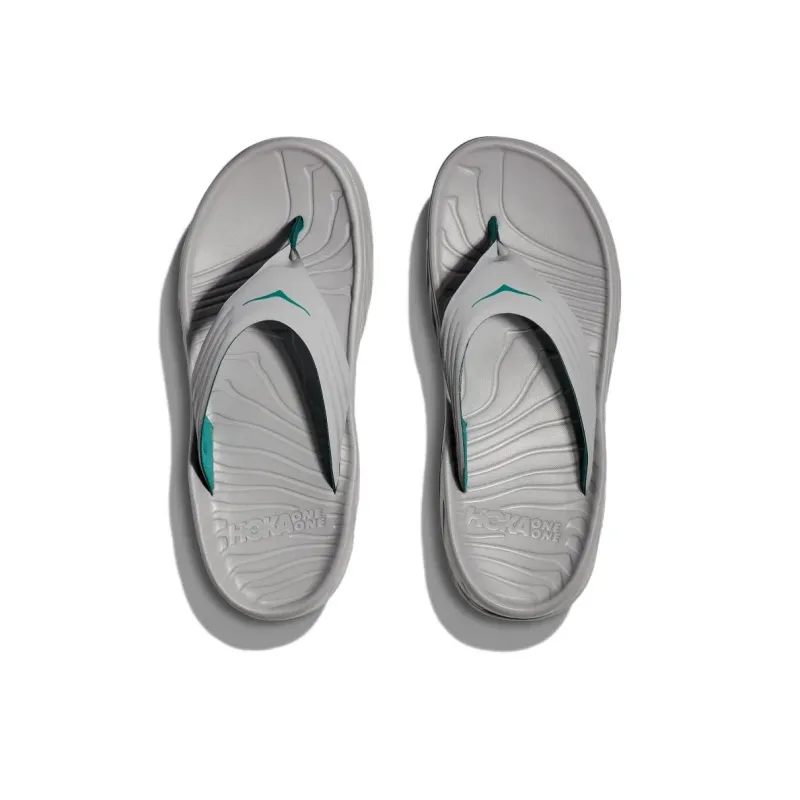 HOKA ONE ONE Ora Recovery Flip Quiet Flip Flops Men's Gray Green-4