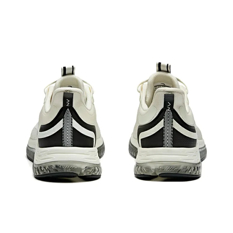 Anta Night Stalker Cushioning Anti-Slip And Wear-Resistant Low-Top Running Shoes White Black-3