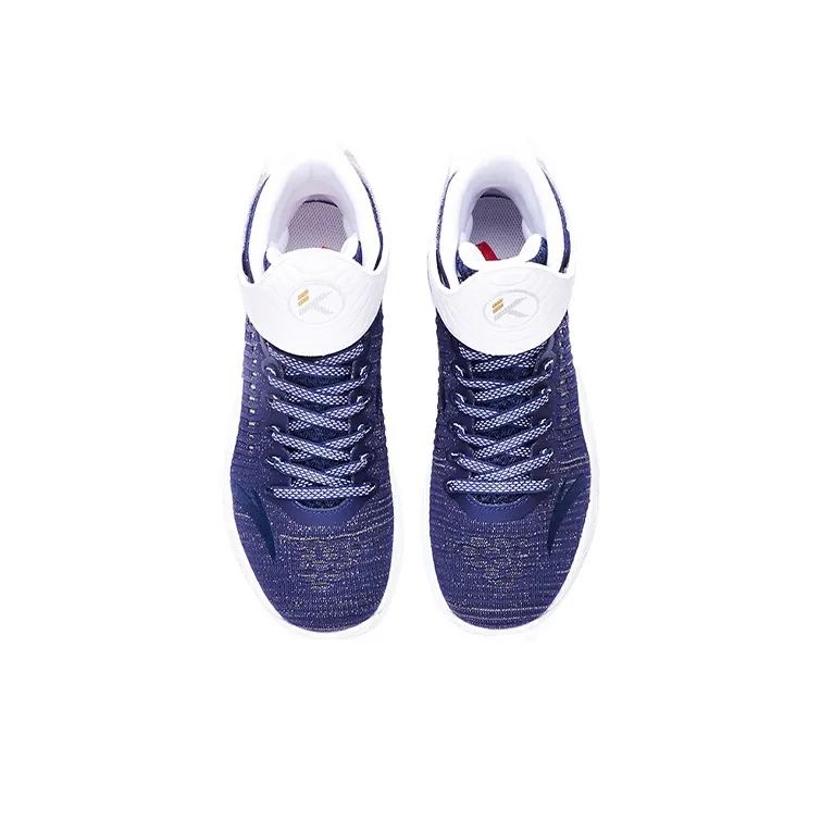 Anta KT3 Thompson Veteran's Day Breathable Cushioning Abrasion Resistant High Top Basketball Shoes Men's Blue White-2