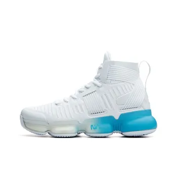 ANTA SEEED Basketball Shoes Men High Top ANTA White/Hydro Blue