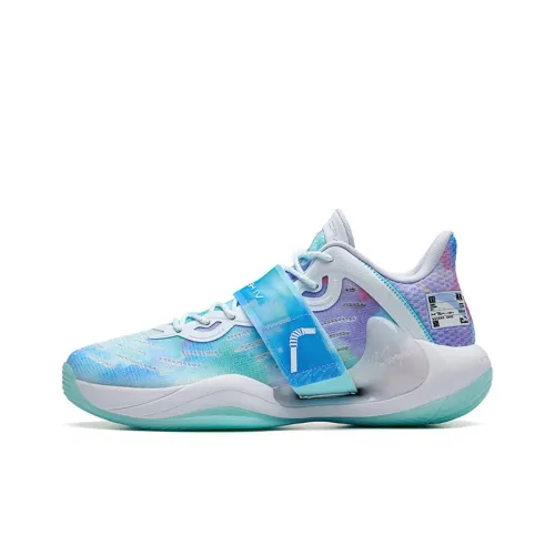 ANTA Water Flower 4 Basketball Shoes Men Low-Top Blue/Purple