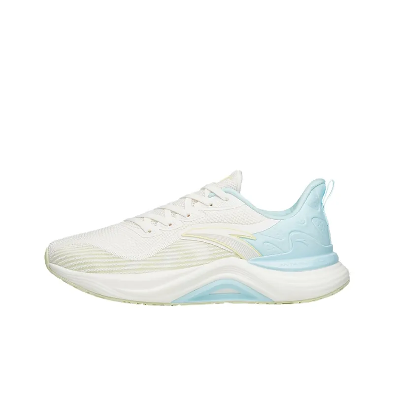 Anta 2.5 Cushioned Wear Resistant Lightweight Low Top Running Shoes Women's White Ice Blue-0