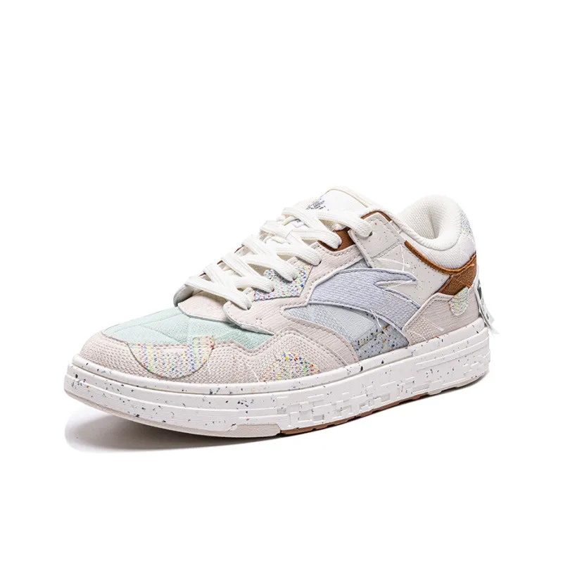 Anta Street Play Series Anti Slip And Wear Resistant Lightweight Low Top Skateboard Shoes Men's Gray White-2