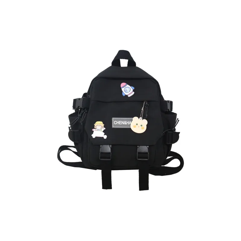Cwatcun Nylon Backpack Regular Unisex White/Blue/Black/Pink-18
