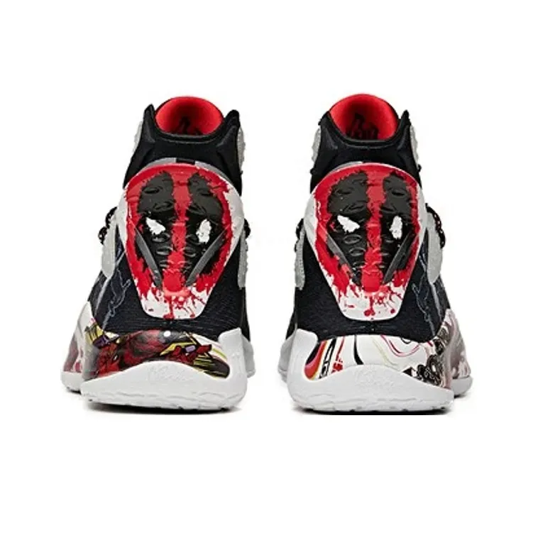 ANTA Kt5 Basketball Shoes Men High Top Black/White/Red-4