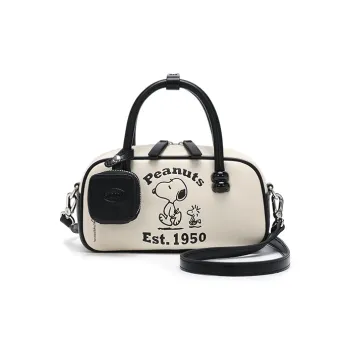 SNOOPY PU Handbag Crossbody Bag Regular Women's Black