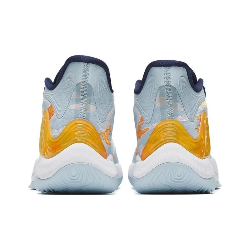 Anta Mountain 2 Cushioning Anti-Slip And Wear-Resistant Coverage Mid-Top Basketball Shoes Light Sky Blue-3