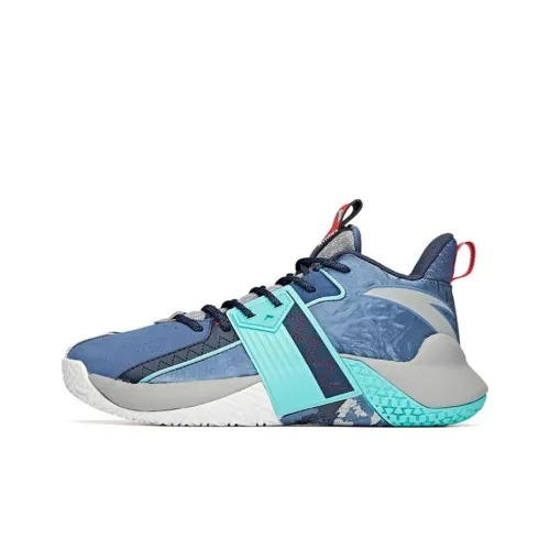 ANTA Cement Busters Basketball Shoes Men Low-Top Blue/Gray