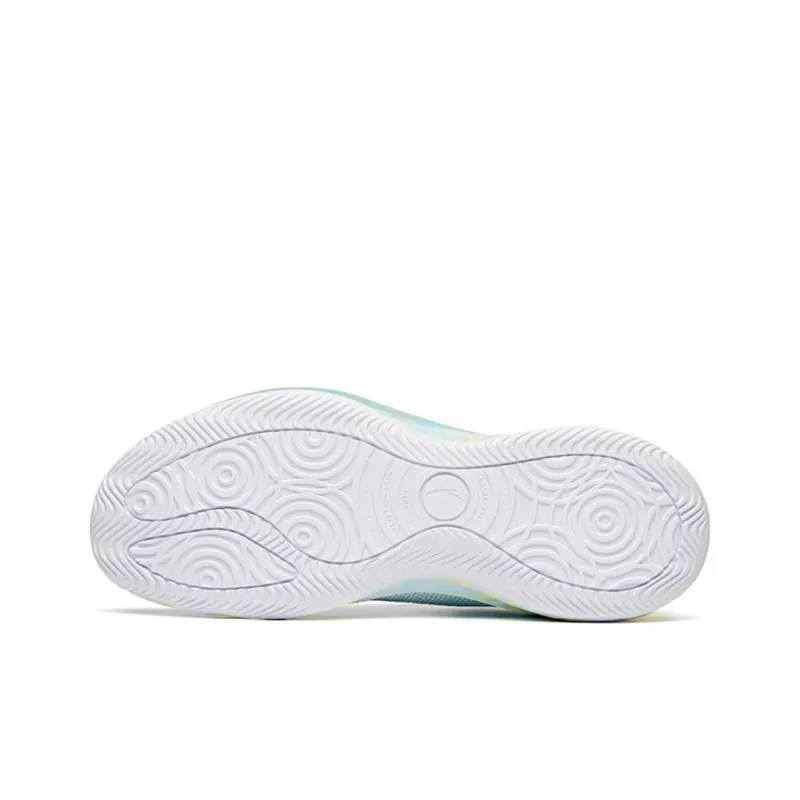 Anta Light Cavalry 6 Anti-Slip Wear-Resistant Low-Top Basketball Shoes White Blue Green-4