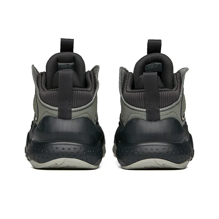 Anta Bastard Peak 2 Anti Slip Wear Resistant Mid Top Chunky Sneakers Asphalt Gray-3