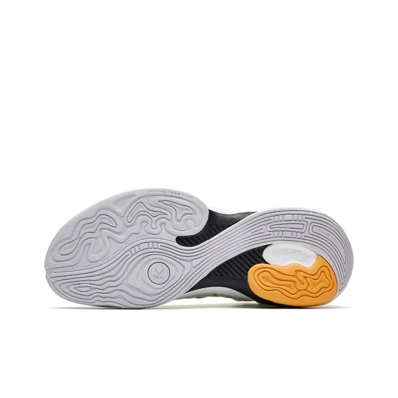 Anta KT7 KT 7 Cushioning, Slip Resistant, Abrasion Resistant, Coverage, Support High Top Basketball Shoes White Orange-4