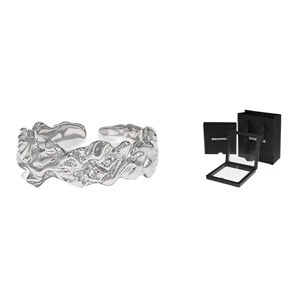 MAGICPOLE 925 Sterling Silver Rings Unisex Silver/Black-1