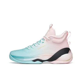 ANTA KT7 Basketball Shoes Men Low Top Light Blue/Apricot Blossom Pink