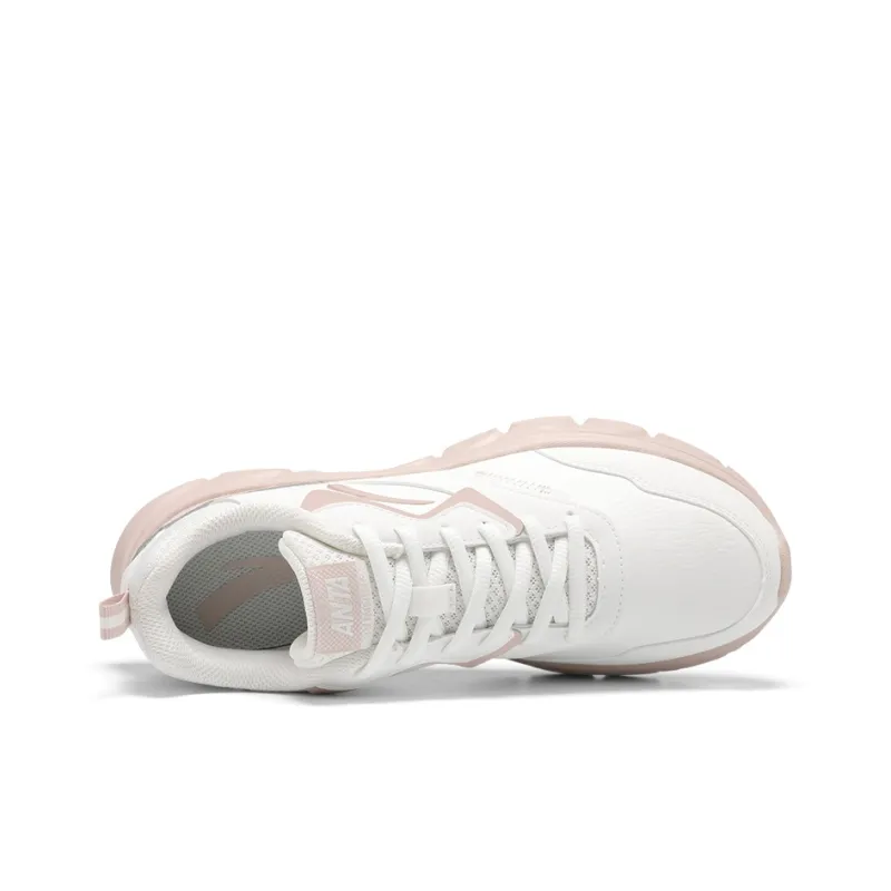 Anta Ling Yun 3 Cushioned Wear Resistant Breathable Low Top Running Shoes Women's Lotus Gray-1