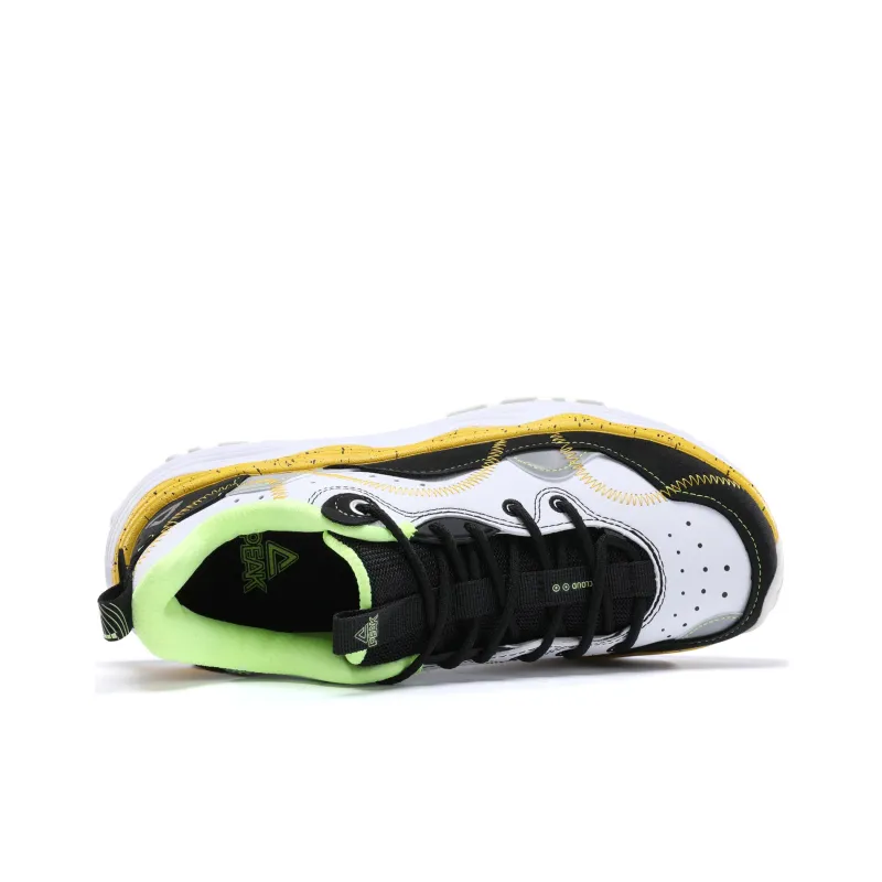 PEAK Taichi Lightweight And Breathable Low Top Running Shoes Men's White Black-4