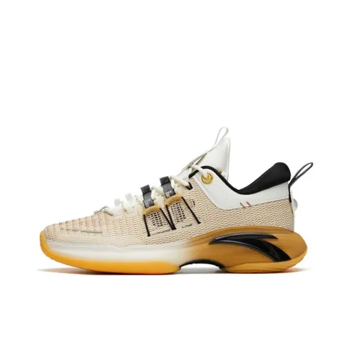 Anta ZUP1 Nitrogen Technology Cushioning Anti Slip And Wear Resistant Low Top Basketball Shoes Brown White Flyer