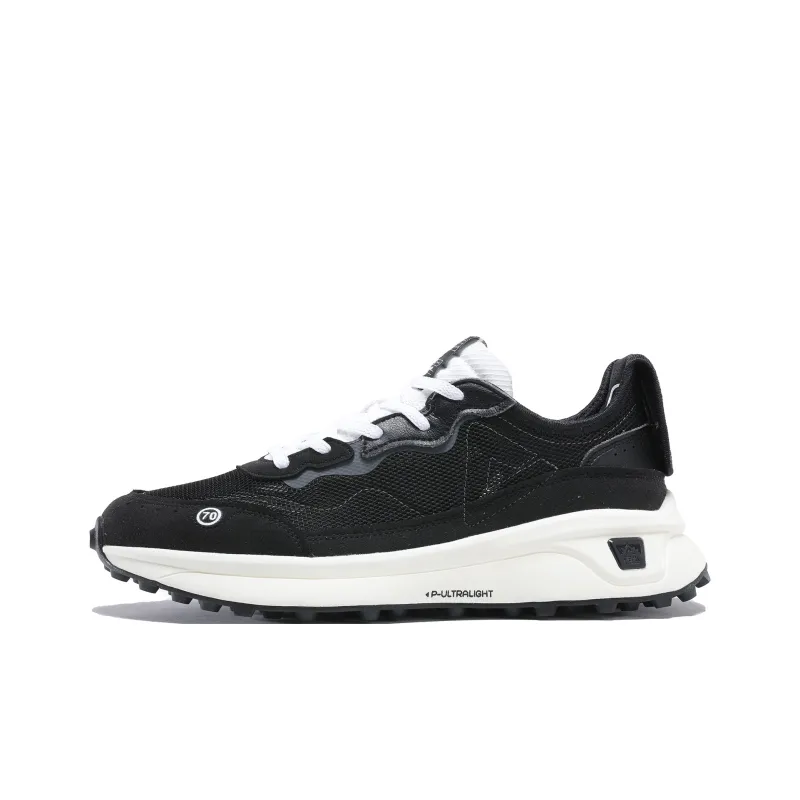 PEAK Flick 70s Anti Slip Wear Resistant Low Top Running Shoes Black-0