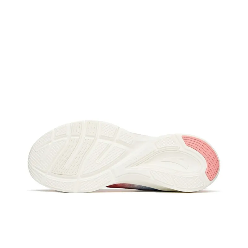 Anta Hydrogen Run III Wear-Resistant Slip-Resistant Low-Top Running Shoes Women's White Pink Blue-4