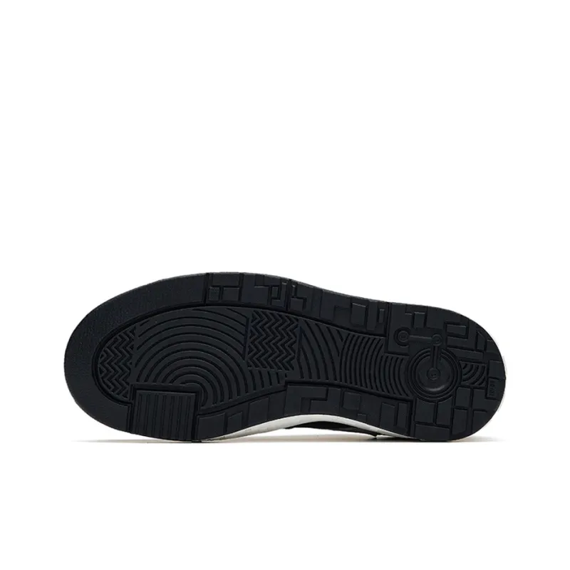 Anta Street Naughty Anti Slip Wear Resistant Low Top Skateboard Shoes Women's Black White Gray-5