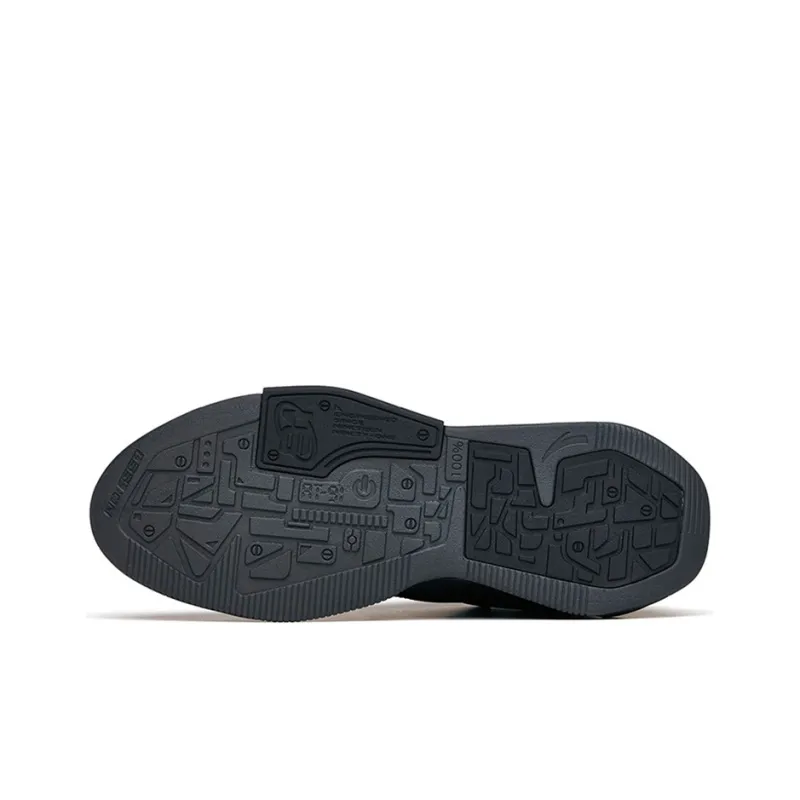 Anta AT91 Mid Top Skateboard Shoes Men's Black-4