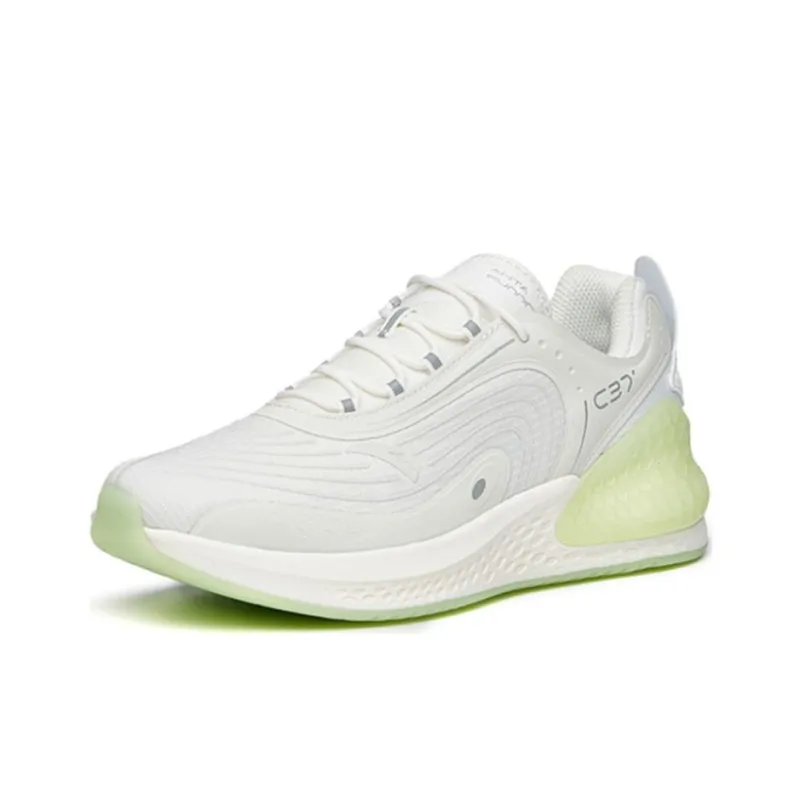 Anta C37+ Running Collection Low Top Running Shoes Women's White Green Glow In The Dark Edition-2