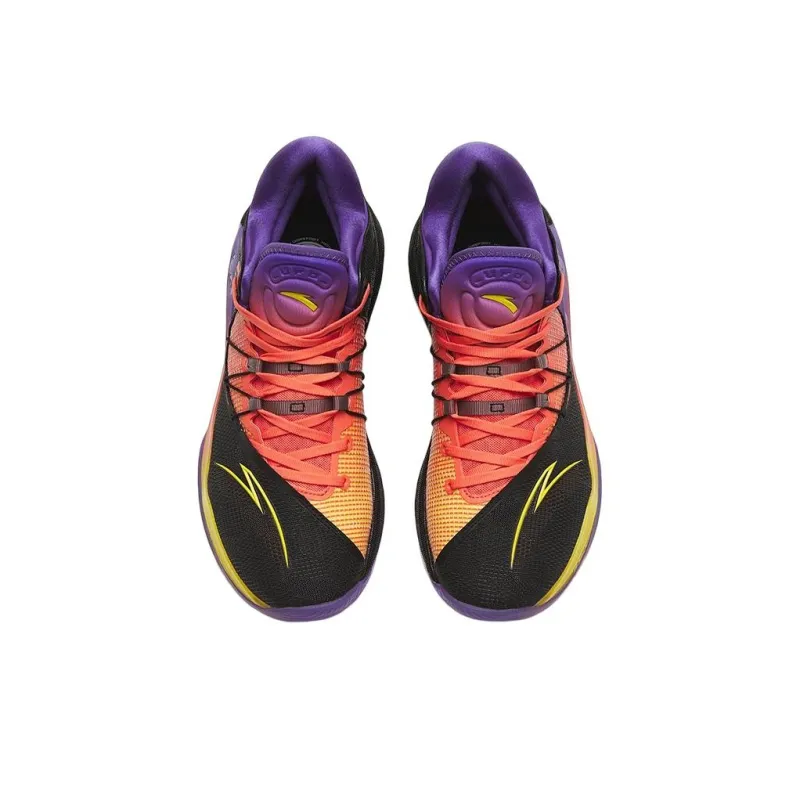 Anta Skyline 1 Extreme Night Color Scheme Cushioning Anti-Slip And Wear-Resistant Low-Top Basketball Shoes Fuchsia-2