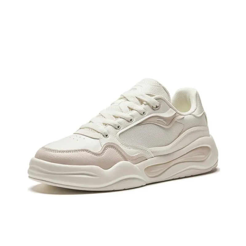 Anta Tianxing Anti-Slip Wear-Resistant Low-Top Skateboard Shoes Men's White Gray-1