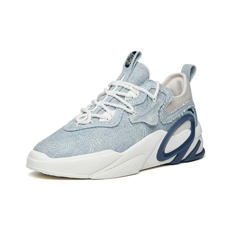 Anta AT91 Low-Top Skateboard Shoes Men's Blue Gray-1