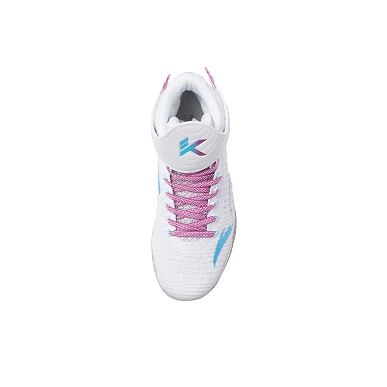 Anta KT3 Thompson High Top Performance Basketball Shoes Men's White Blue Pink-2