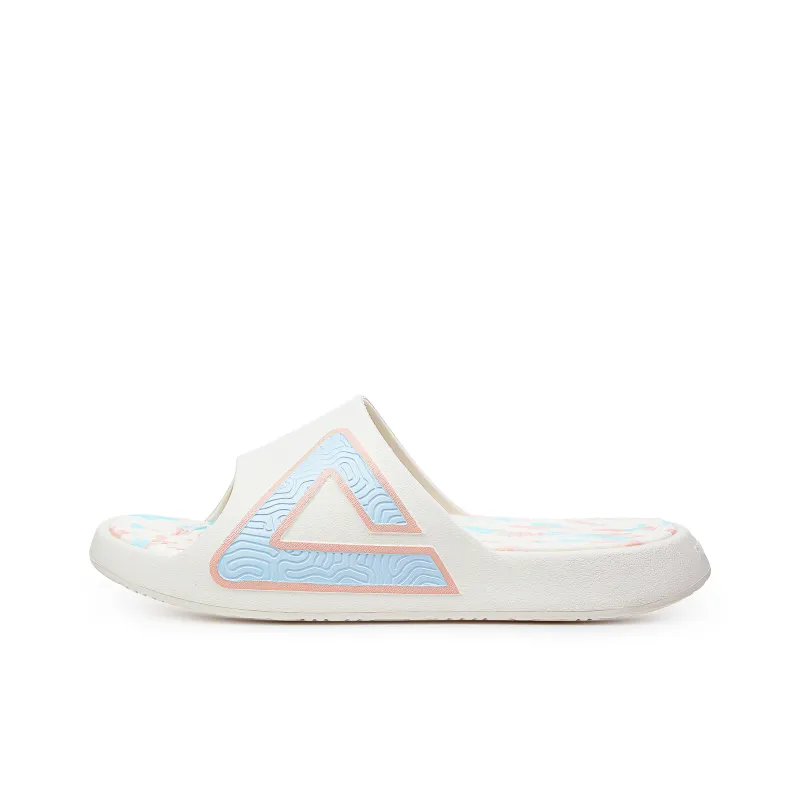 PEAK Slide Slippers Unisex Canvas White Pink-0