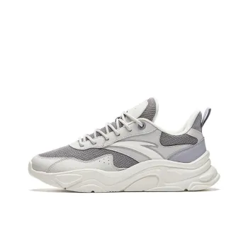 Anta Little Millennium Cushioning Wear-Resistant Low-Top Chunky Sneakers Men's White Gray