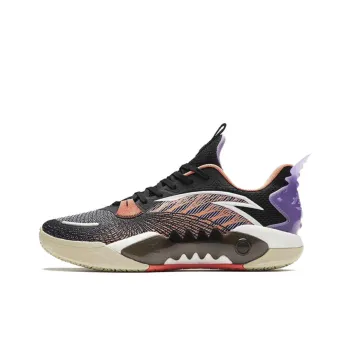 Anta Frenzy 5team Cushioning Wear Resistant Low Top Basketball Shoes Men's Black Purple